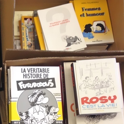 Cartons de livres sur la bande dessinée