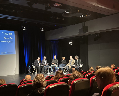 Soirée Tac au Tac à la BPI - Bertrand Tillier - Dominique Poncet - Laurent Frapat - Florence Cestac - Jean Mulatier - Guillaume Soulez Soirée Tac au Tac à la BPI - Bertrand Tillier - Dominique Poncet - Laurent Frapat - Florence Cestac - Jean Mulatier - Guillaume Soulez