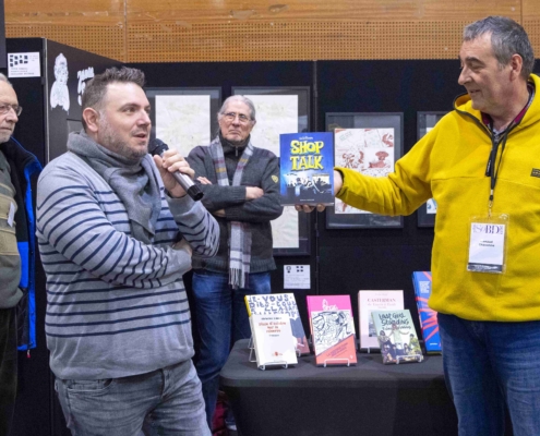 Remise prix SoBD 2022 - Mickael Gereaume - Renaud Chavane - Sylvain Insergueix - Manuel Hirtz - Photo : Susy Lagrange Remise prix SoBD 2022 - Mickael Gereaume - Renaud Chavane - Sylvain Insergueix - Manuel Hirtz - Photo : Susy Lagrange