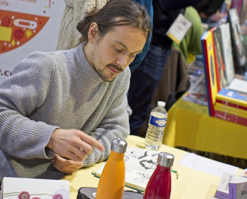 Stand de l'école Cesan au SoBD 2023 - Blaise Pouvost Stand de l'école Cesan au SoBD 2023 - Blaise Pouvost