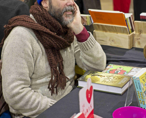 Wandrille au stand des Editions La Cafetière au SoBD 2023 Wandrille au stand des Editions La Cafetière