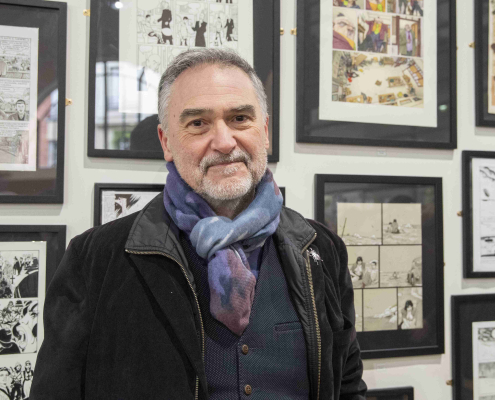 Portrait de l'auteur Miguelanxo Prado, membre de la délégation espagnole invitée au SoBD Portrait de l'auteur Miguelanxo Prado, membre de la délégation espagnole invitée au SoBD