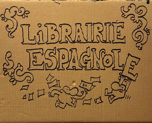 Affiche de la librairie sur le stand espagnol Affiche de la librairie sur le stand espagnol