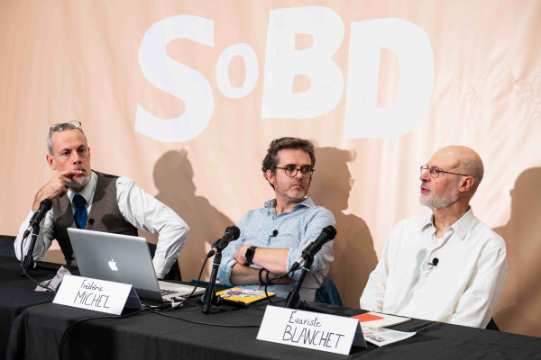 Table Ronde des invités d'honneur avec Fabrice Neaud, Frédéric Michel et Évariste Blanchet