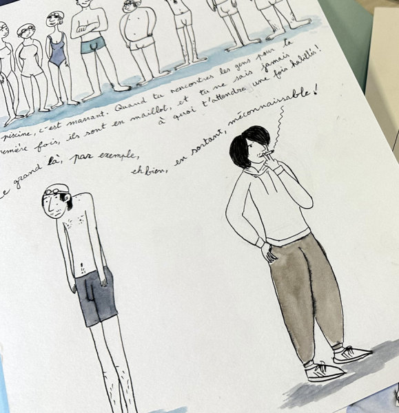 Vue des planches de La face cachée du maillot de Marthe Léon