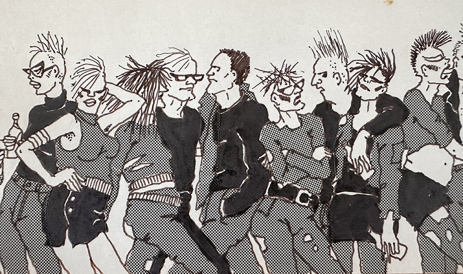 Nikoline Werdeline - Café, les punks (détail)